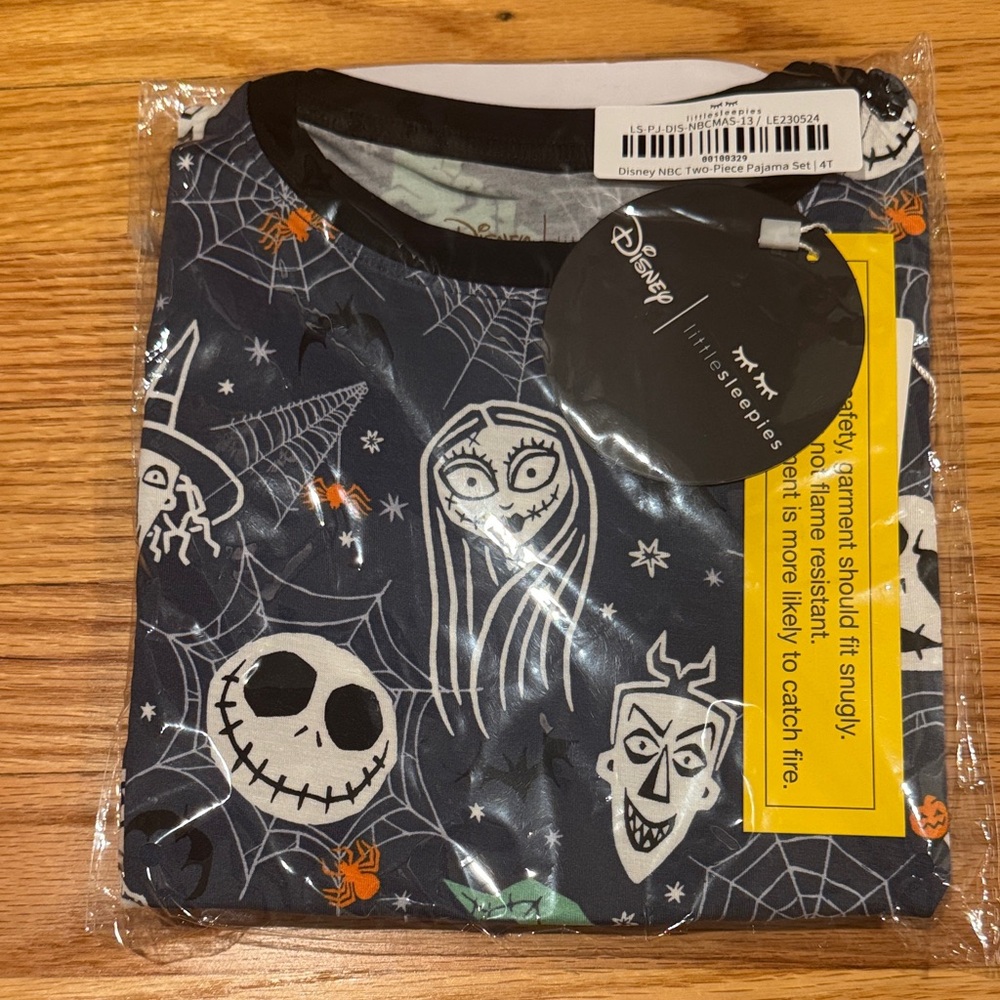 Little Sleepies Disney Nightmare Before Christmas Pajama Set Boy Girl NWT 4T